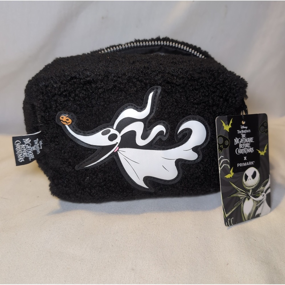 NWT Primark Nightmare Before Christmas Zero Black Cosmetic Bag 8"x6"x5"
